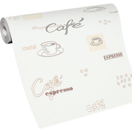 Papier peint expansé sur intissé cuisine café et gris BREAKFAST - Géométrique par Erismann - 6735-02 Papier peint expansé sur intissé cuisine café et gris BREAKFAST - Géométrique par Erismann - 6735-02