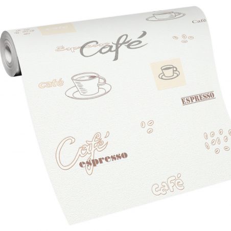 Papier peint expansé cuisine café et gris BREAKFAST 673502