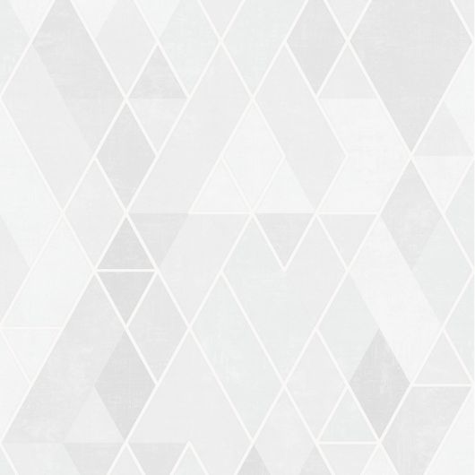 Papier peint expansé sur intissé géométrique gris et blanc ARLEQUIN - Basiques par Ugepa - M61719