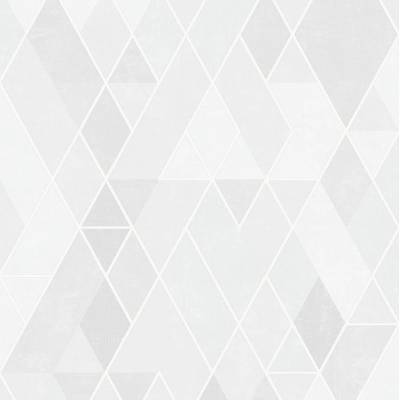 Papier peint expansé sur intissé géométrique gris et blanc ARLEQUIN - Basiques par Ugepa - M61719