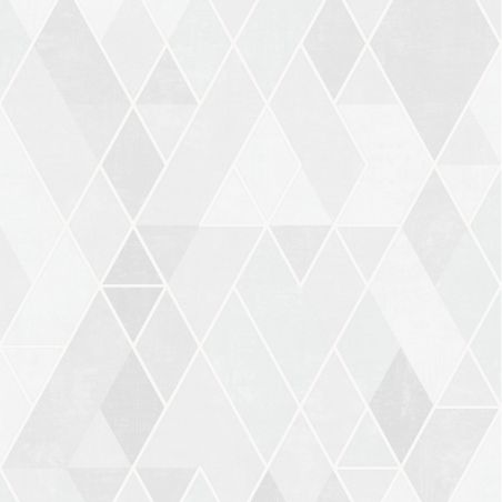 Papier peint expansé sur intissé géométrique gris et blanc ARLEQUIN - Basiques par Ugepa - M61719