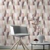 Papier peint standard graphique rose et taupe ARLEQUIN - Géométrique par Rasch - 211153