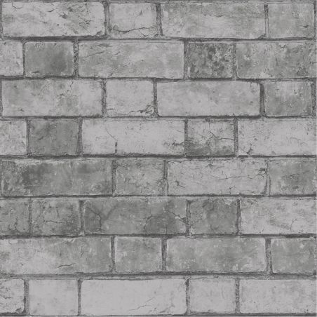 Papier peint expansé sur intissé trompe l'œil gris béton et gris clair AL CAPONE - Géométrique par Ugepa - M34429 Papier peint expansé sur intissé trompe l'œil gris béton et gris clair AL CAPONE - Géométrique par Ugepa - M34429
