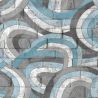 Papier peint intissé graphique bleu et gris LACET - Géométrique par Ugepa - M45409