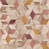 Papier peint vinyle sur intissé graphique rose et jaune HEXAGONE - Géométrique par Ugepa - L59310