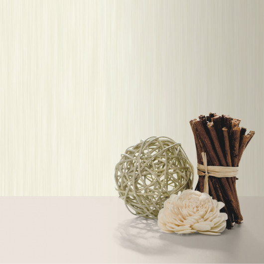 Papier peint vinyle sur intissé uni pailleté blanc cassé TOILE - Essentiel par Ugepa - J91000