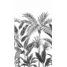 Panoramique vinyle sur intissé floral noir et blanc TROPICAL FOREST - Collector par Grandeco - A40801