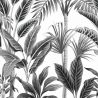 Panoramique vinyle sur intissé floral noir et blanc TROPICAL FOREST - Collector par Grandeco - A40801