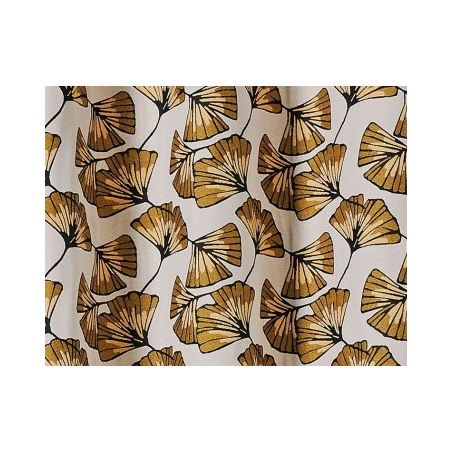 Prêt-à-Poser rideau - 140cmx240cm - végétal beige et moutarde BILOBA par Linder Prêt-à-Poser rideau - 140cmx240cm - végétal beige et moutarde BILOBA par Linder