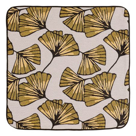 Prêt-à-Poser rideau - 140cmx240cm - végétal beige et moutarde BILOBA par Linder Prêt-à-Poser rideau - 140cmx240cm - végétal beige et moutarde BILOBA par Linder
