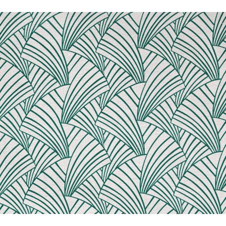 Prêt-à-Poser rideau - 135cmx240cm - géométrique art déco vert ARDECO par Linder Prêt-à-Poser rideau - 135cmx240cm - géométrique art déco vert ARDECO par Linder
