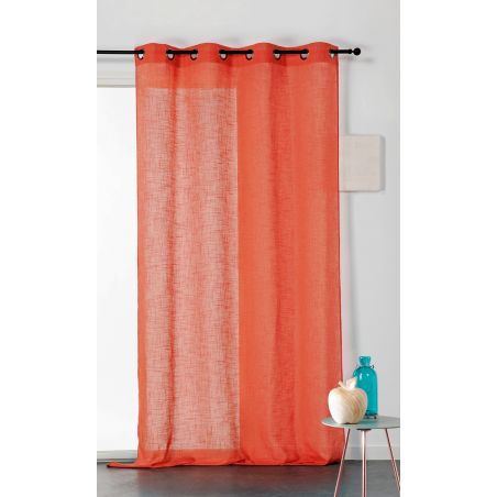 Prêt-à-Poser voilage - 140cmx240cm - uni orange VERONICA par Linder Prêt-à-Poser voilage - 140cmx240cm - uni orange VERONICA par Linder