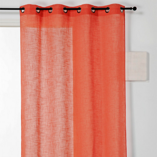 Prêt-à-Poser voilage - 140cmx240cm - uni orange VERONICA par Linder