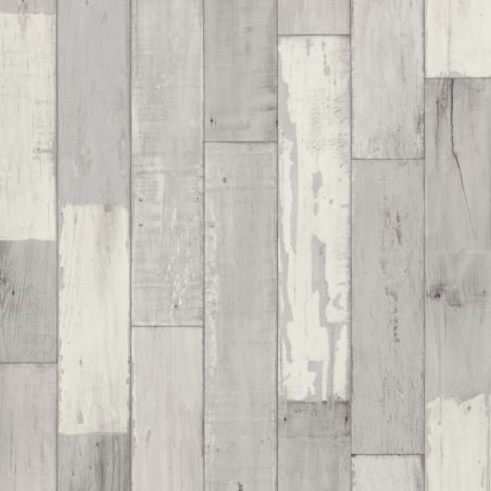 Sol Vinyle/PVC - 4m - parquet vintage gris clair et blanc FISHERMAN WASHED - Primetex par Gerflor