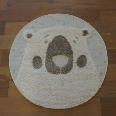 Tapis rond - diam 120cm - Enfant écru et beige RICHIE par Balta