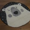 Tapis rond - diam 120cm - Enfant écru et noir RICHIE par Balta