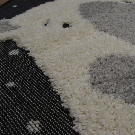 Tapis rond - diam 120cm - Enfant écru et noir RICHIE par Balta