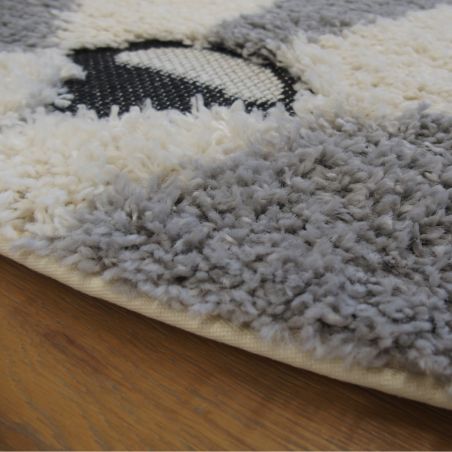 Tapis rond - diam 120cm - Enfant écru et gris RICHIE par Balta