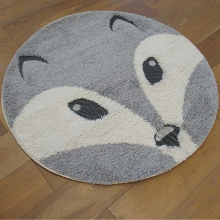 Tapis rond - diam 120cm - Enfant écru et gris RICHIE par Balta