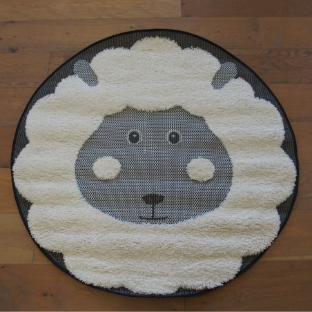 Tapis rond - diam 120cm - Enfant écru et noir RICHIE par Balta