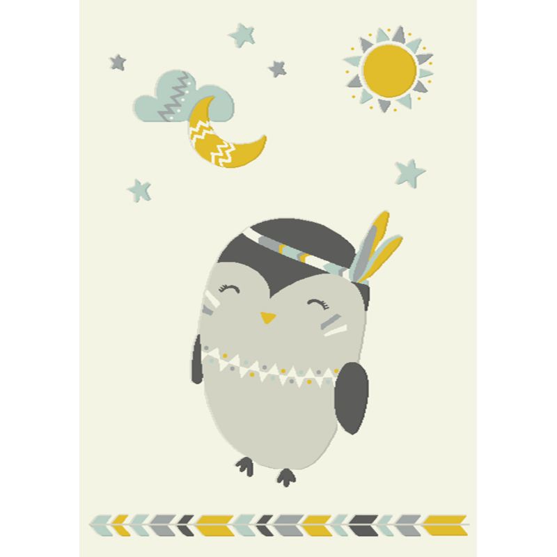 Tapis enfant - 120x170cm - Enfant jaune et gris fond écru CANVAS par Balta