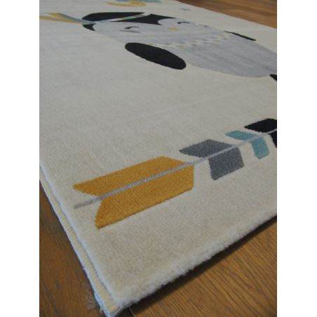 Tapis enfant - 120x170cm - Enfant jaune et gris fond écru CANVAS par Balta