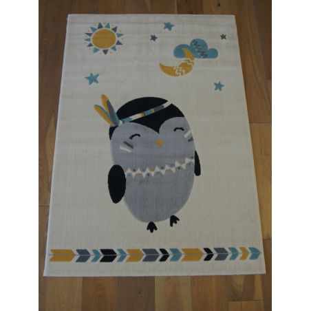 Tapis enfant - 120x170cm - Enfant jaune et gris fond écru CANVAS par Balta