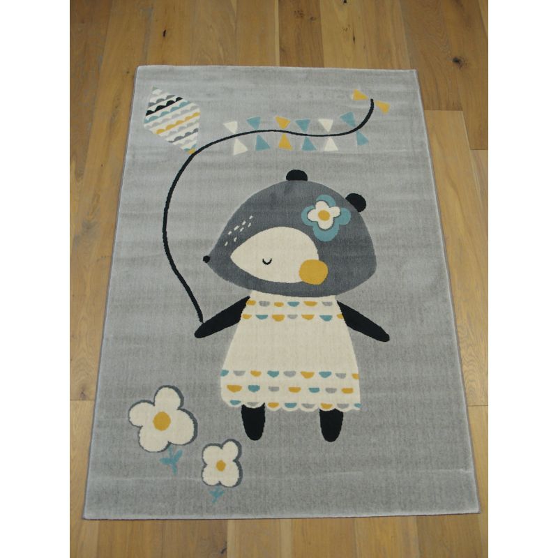 Tapis enfant - 120x170cm - Enfant jaune et bleu fond gris CANVAS par Balta