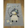 Tapis enfant - 120x170cm - Enfant jaune et bleu fond gris CANVAS par Balta