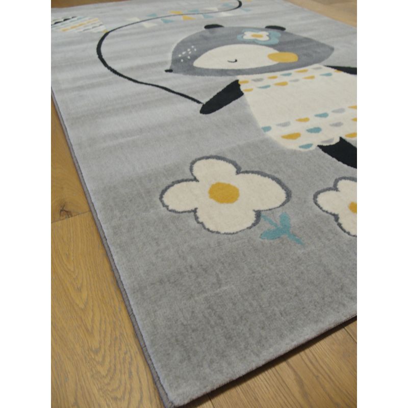 Tapis enfant - 120x170cm - Enfant jaune et bleu fond gris CANVAS par Balta