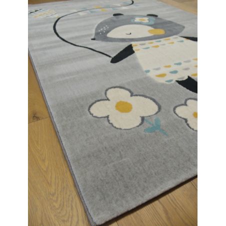 Tapis enfant - 120x170cm - Enfant jaune et bleu fond gris CANVAS par Balta