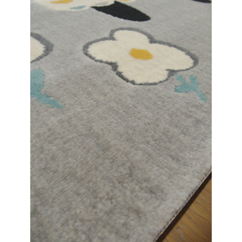 Tapis enfant - 120x170cm - Enfant jaune et bleu fond gris CANVAS par Balta