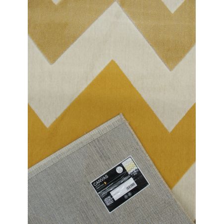 Tapis de salon - 140x200cm - Contemporain écru et moutarde CANVAS par Balta