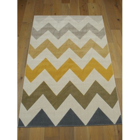Tapis de salon - 140x200cm - Contemporain écru et moutarde CANVAS par Balta