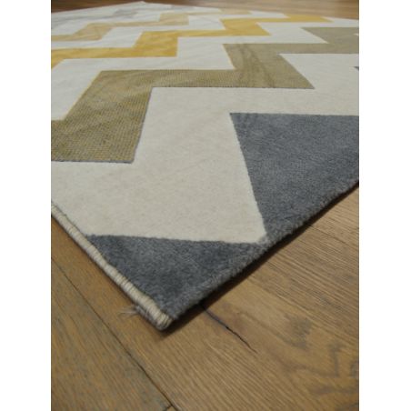 Tapis de salon - 140x200cm - Contemporain écru et moutarde CANVAS par Balta