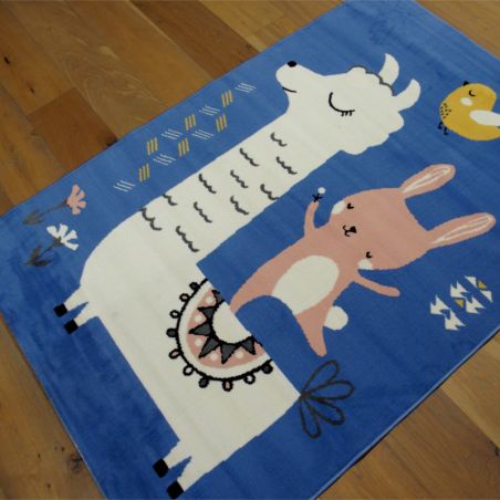 Tapis enfant 120x170cm Enfant bleu et rose FLASH par Balta