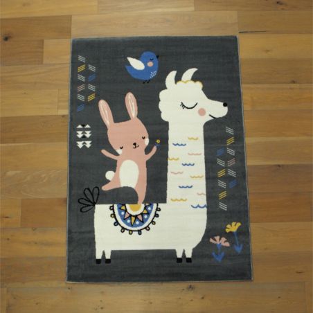 Tapis enfant - 120x170cm - Enfant gris et rose FLASH par Balta