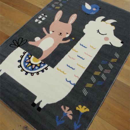 Tapis enfant - 120x170cm - Enfant gris et rose FLASH par Balta