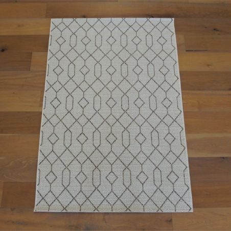 Tapis de salon - 160x230cm - Contemporain écru et taupe INDY par Balta