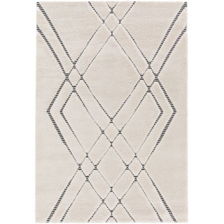 Tapis de salon - 160x230cm - Ethnique / Berbére écru et noir FARA par Balta Tapis de salon - 160x230cm - Ethnique / Berbére écru et noir FARA par Balta