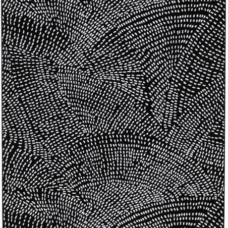 Tapis de salon - 135x200cm - Contemporain noir et blanc INK par Osta