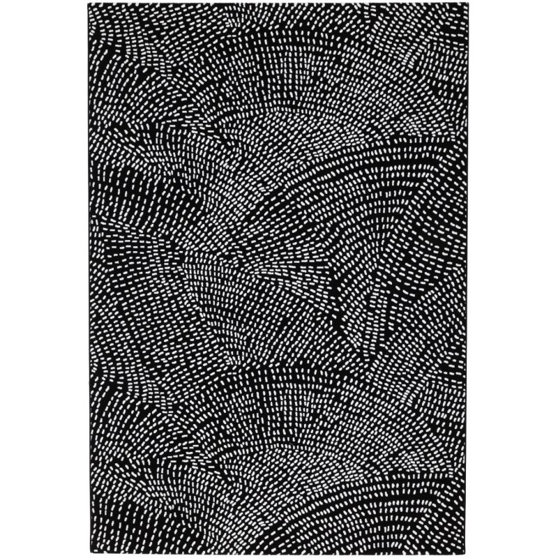Tapis de salon - 135x200cm - Contemporain noir et blanc INK par Osta