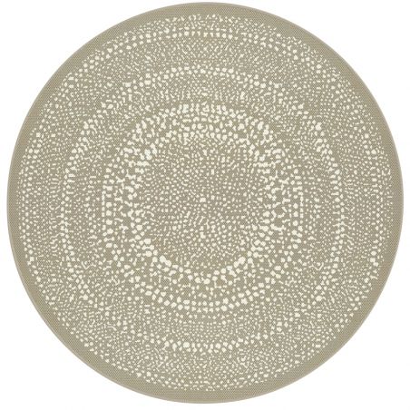 Tapis rond - diam 120cm - Uni / Faux-uni taupe ESSENZA par Balta