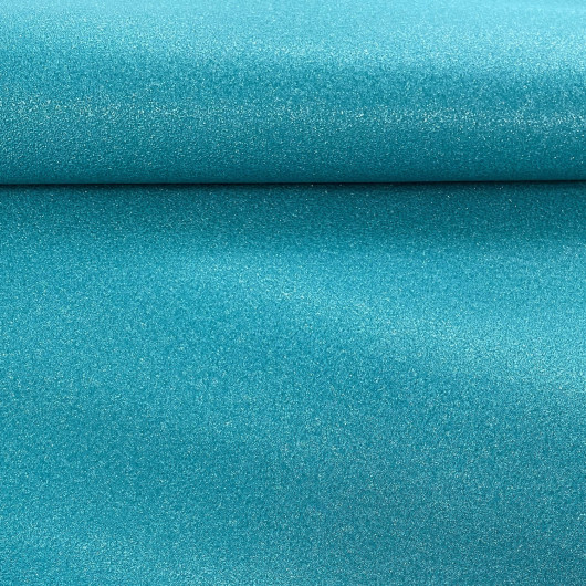 Papier peint vinyle expansé sur intissé uni pailleté turquoise UNI GLITTER - Essentiel par Erismann - 02403-18