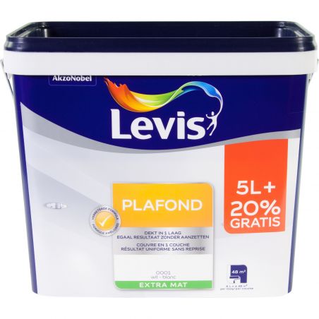 Peinture plafond 6L blanc extra-mat - Plafond par Levis