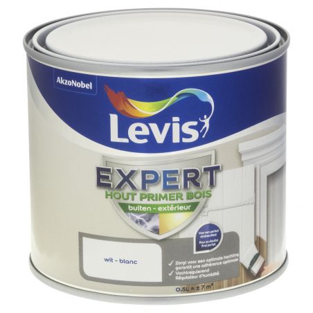 Peinture sous-couche boiserie extérieure 0,50L blanc - Laque Expert par Levis