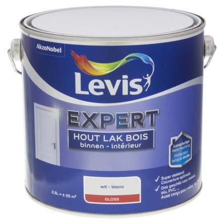 Peinture boiserie intérieure 0,25L blanc brillant- Laque Expert par Levis