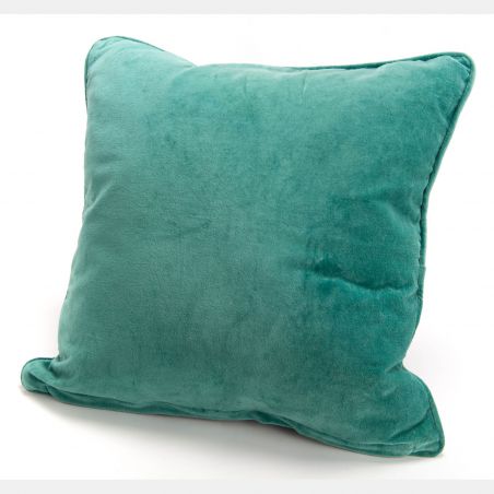 Coussin végétal bleu nuit et vert - 50x50cm - PAMPILLE par Amadeus