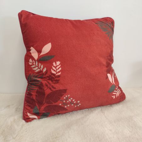 Coussin végétal terracotta - 50x50cm - PAMPILLE par Amadeus