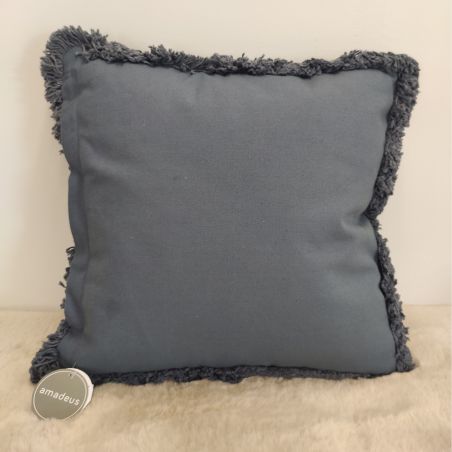 Coussin ethnique bleu jean - 40x40cm - KENYA par Amadeus